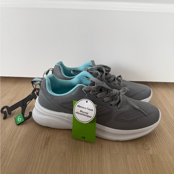 Athletic Works Shoes - Athletic Works Gray Sneakers with Light Blue Interior